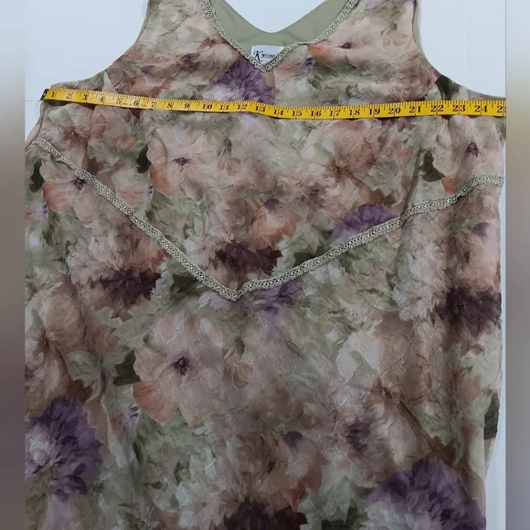 K Woman Women's (Size 24W) Green/Purple Floral Two-Piece Dress Set (NWT) - Picture 13 of 16